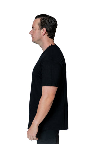 100% Combed Cotton V-Neck - Space